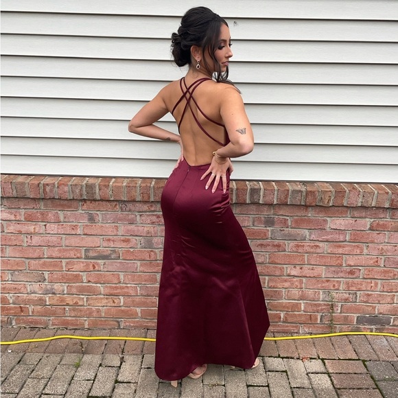 JJs House Dresses Jjs House Burgundy Formal Dress Poshmark